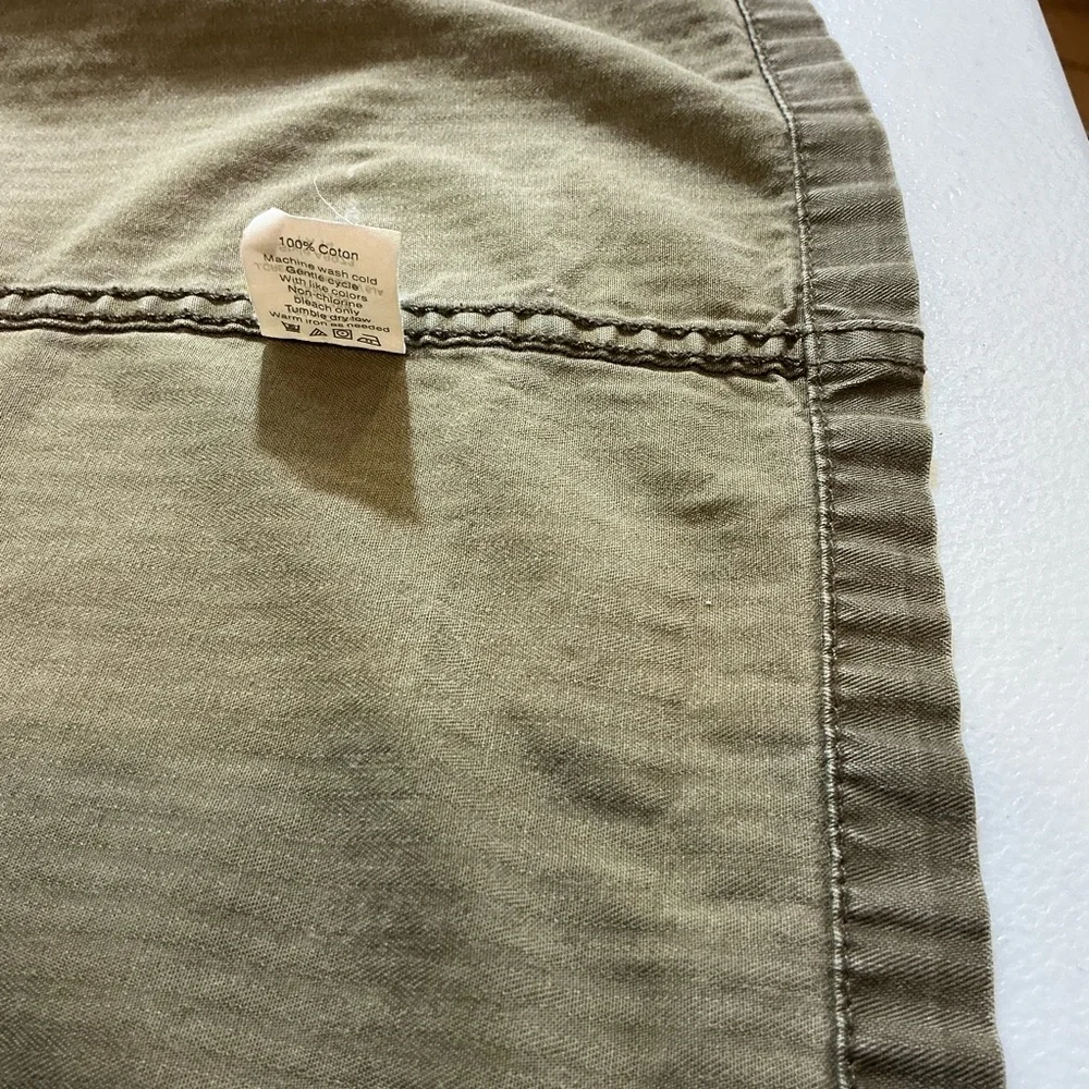 J.Crew Brown Utility Field Jacket Women’s Medium – Distressed Khaki Button-Up - Picture 11 of 15